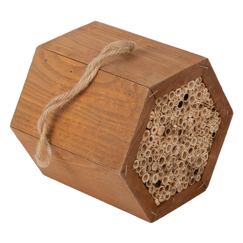 Domek dla pożytecznych owadów 16x14x14cm brąz