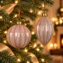 Bombki szklane różowe 8 cm 6 szt. sople KAEMINGK 071494-2KPL