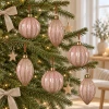Bombki szklane różowe 8 cm 6 szt. sople KAEMINGK 071494-2KPL