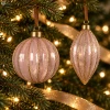 Bombki szklane różowe 8 cm 6 szt. sople KAEMINGK 071494-2KPL