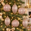 Bombki szklane różowe 8 cm 6 szt. sople KAEMINGK 071494-2KPL