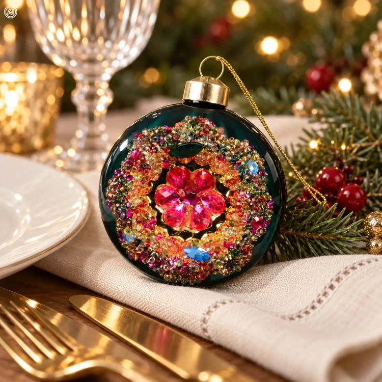 Bombki szklane szmaragdowe 8 cm 3 szt. błyszczące KAEMINGK 071672-1KPL