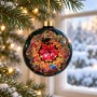 Bombki szklane szmaragdowe 8 cm 3 szt. błyszczące KAEMINGK 071672-1KPL