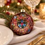 Bombki szklane bordowe 8 cm 3 szt. błyszczące KAEMINGK 071672-2KPL