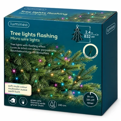 Lampki choinkowe 832 LED na choinkę 240 cm wielokolorowe KAEMINGK 496139