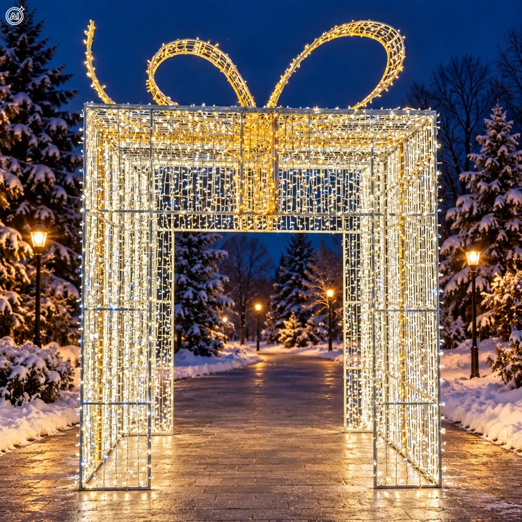 Dekoracja świąteczna prezent 3D LED 4M 5080LED LED6892