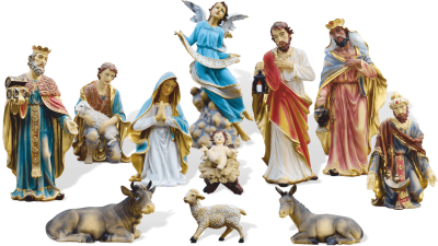 11 figur z masy żywicznej - 90 cm