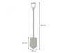 Szpadel ostry z trzonkiem stalowym 120cm