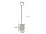 Szpadel ostry z trzonkiem stalowym 120cm
