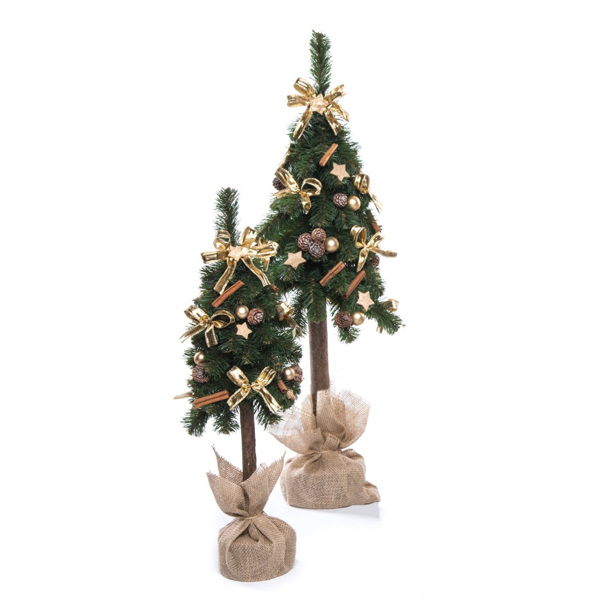 Choinka na pniu 50 cm złota