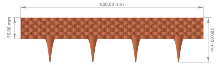 Palisada ogrodowa Rattan wymiary fot.27