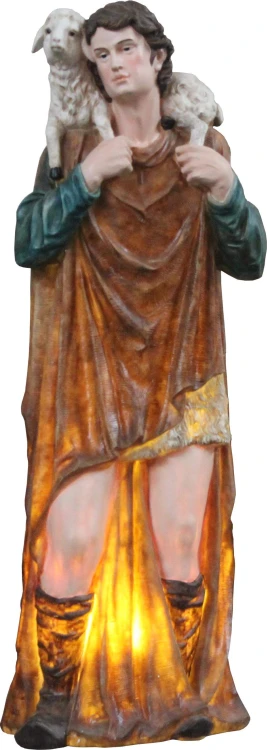 Podświetlana figura: Pasterz z barankiem 