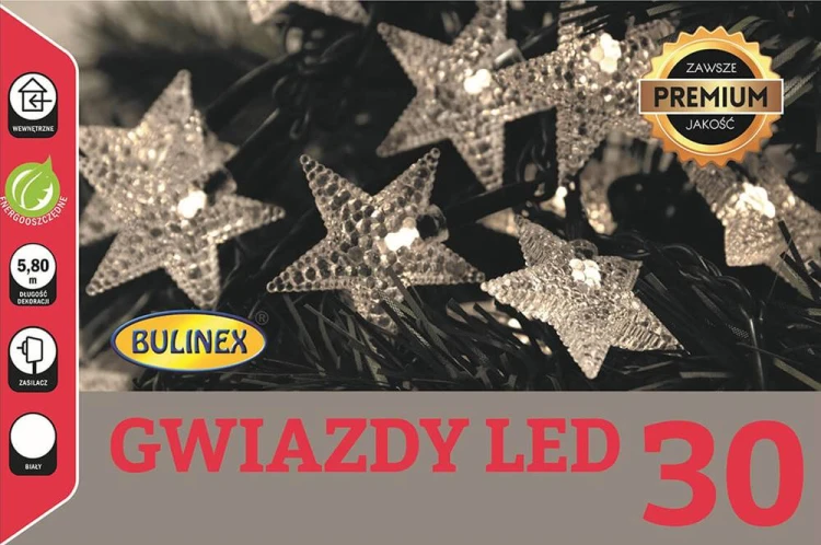 Lampki gwiazdki led 5,8 m