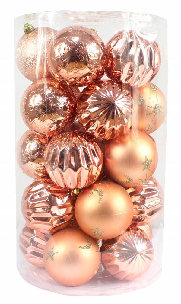 Bombki 8 cm kpl. 25 szt. w tubie fot.2