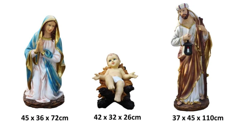 Figury Maryi, Jezusa i Józefa - wymiary 