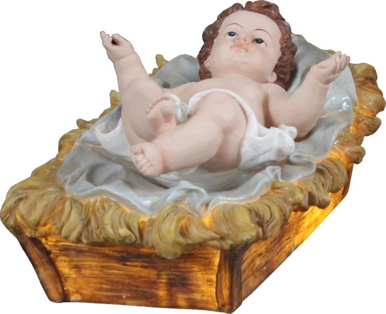 Podświetlana figura: Dzieciątko w żłobie 