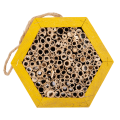 Domek dla pożytecznych owadów 16x14x14cm żółty