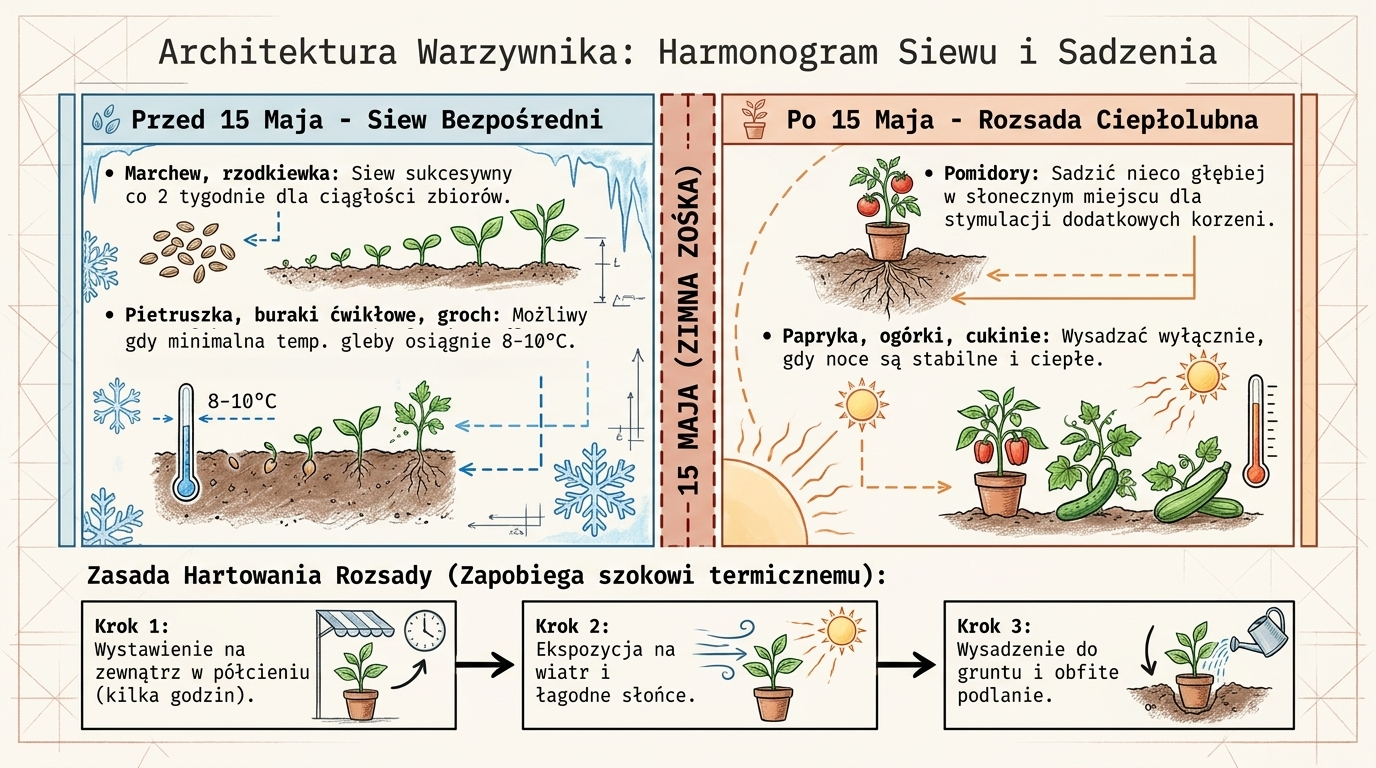 Harmonogram sadzenia i siewu warzyw