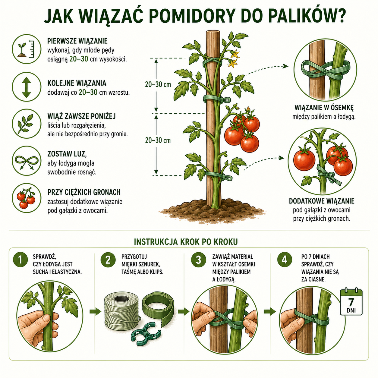 Jak wiązać pomidory do palików - praktyczne wskazówki i porady